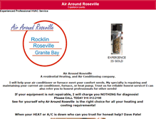Tablet Screenshot of airaroundroseville.com